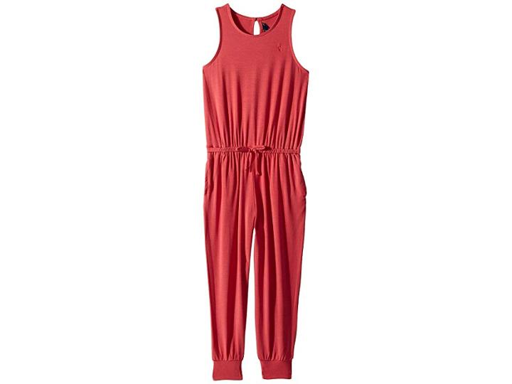 Polo Ralph Lauren Kids Stretch Cotton Romper (toddler) (nantucket Red) Girl's Jumpsuit & Rompers One Piece