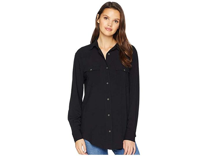 Frye Addie Western Top (jet Black) Women's Clothing