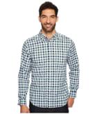 Nautica Long Sleeve Tattersall Woven Shirt (hunter Green) Men's T Shirt