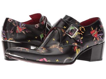 Jeffery-west Ink Double Monk Shoe (black) Men's Shoes