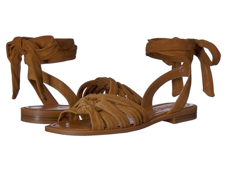 Nine West Xameera Wrap Sandal (brown Suede) Women's Shoes
