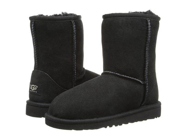 Ugg Kids Classic (little Kid/big Kid) (black) Kids Shoes