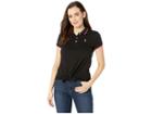 U.s. Polo Assn. Tie Front Polo Shirt (new Black) Women's Clothing