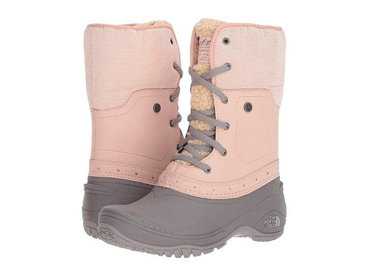 The North Face Shellista Roll-down Pink (misty Rose/q-silver Grey) Women's Cold Weather Boots