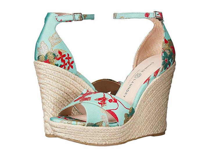 Chinese Laundry Morgan (teal Garden Fabric) Women's Wedge Shoes