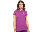 U.s. Polo Assn. Contrast Patch Big Pony Polo (byzantium) Women's Short Sleeve Pullover