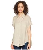 Allen Allen Short Sleeve Camp Shirt (sand) Women's Short Sleeve Button Up