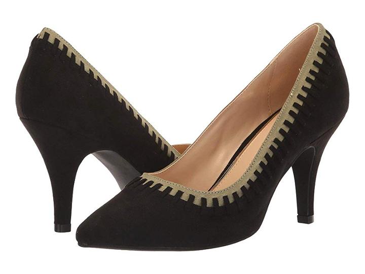 Athena Alexander Saint Denis Heel (black/olive Suede) Women's Shoes