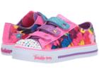 Skechers Kids Twinkle Toes: Shuffles 10846l Lights (little Kid/big Kid) (neon Pink/multi) Girl's Shoes