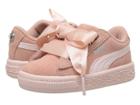Puma Kids Suede Heart Jewel (toddler) (peach Beige/pearl) Girls Shoes