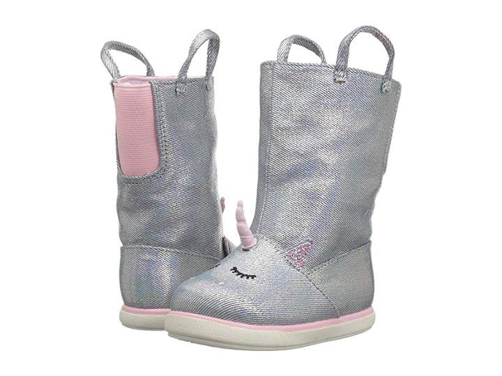 Baby Deer First Steps Unicorn Boot (infant/toddler) (silver) Girls Shoes