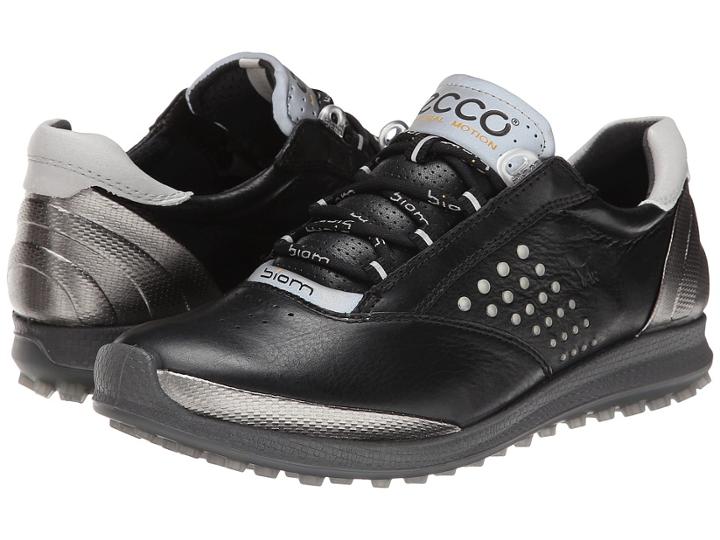 Ecco Golf Biom Hybrid 2 (black/buffed Silver) Women's Golf Shoes
