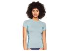 O'neill Side Print Short Sleeve Rashguard (aqua Haze/piper Floral) Women's Swimwear