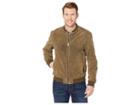 Cole Haan Suede Zip Front Water Resistant Jacket (olive) Men's Clothing