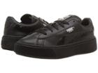 Puma Kids Basket Platform Bling (little Kid/big Kid) (puma Black/puma Black) Girl's Shoes