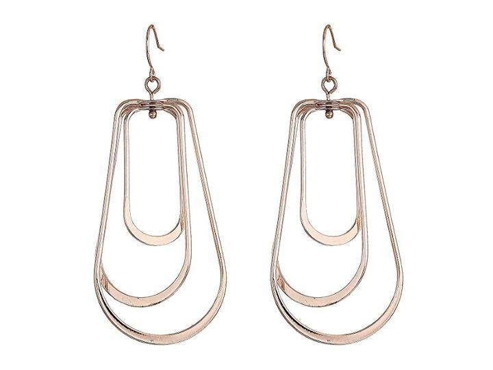 French Connection Orbital Earrings (rose Gold) Earring