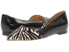 Cole Haan Amalia Skimmer (zebra Print Haircalf/black) Women's Flat Shoes
