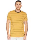 Billabong Die Cut Stripe Short Sleeve Crew (mustard) Men's Short Sleeve Pullover