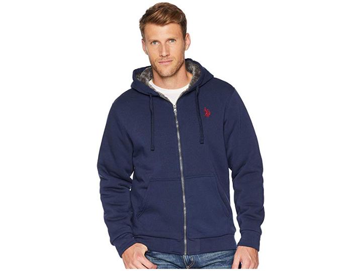 U.s. Polo Assn. Solid Lined Fleece (classic Navy) Men's Fleece