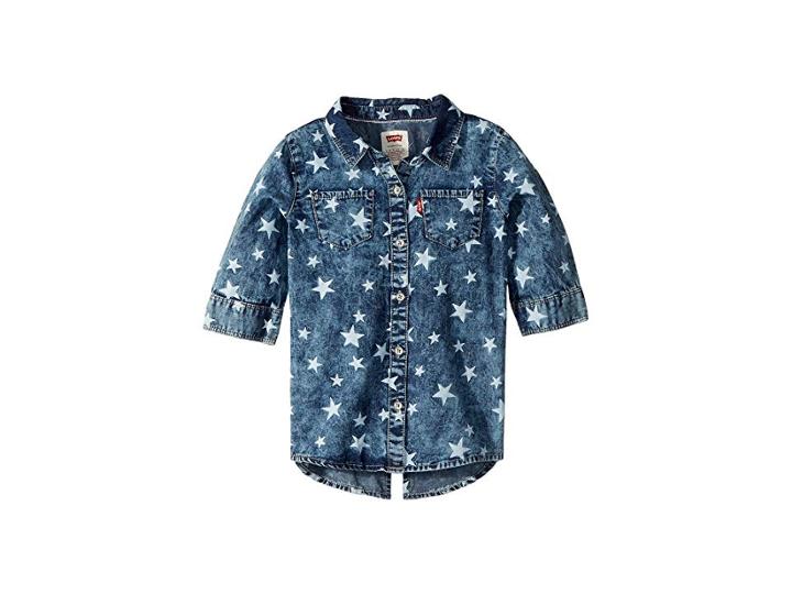 Levi's(r) Kids Western Denim Top (toddler) (weathered Indigo) Girl's T Shirt
