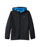 Under Armour Kids Reactor Hybrid Hoodie Full Zip (big Kids) (black/mako Blue/black) Boy's Sweatshirt