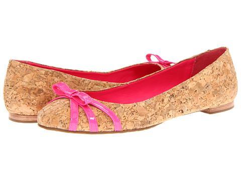 Kate Spade New York Tiny (natural Cork/lipstick Pink Patent) Women's Flat Shoes