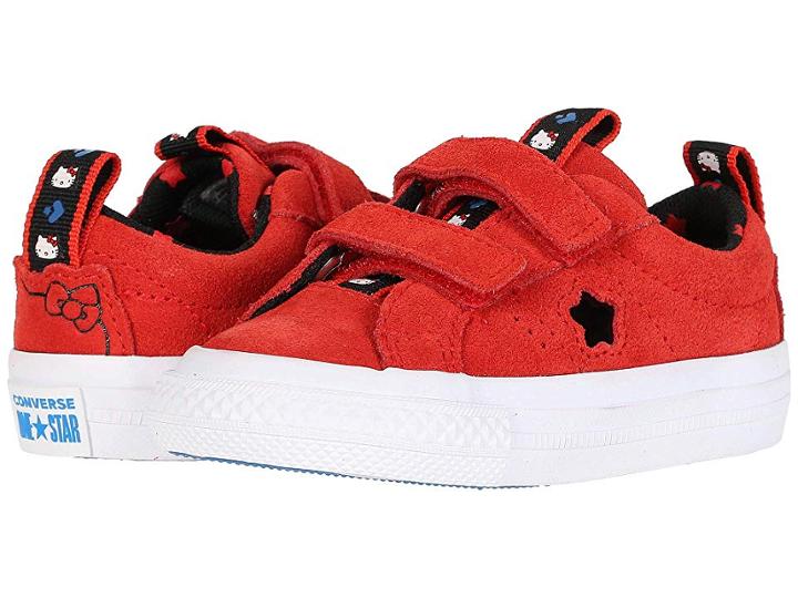 Converse Kids Hello Kitty(r) One Star Ox 2v (infant/toddler) (fiery Red) Girls Shoes