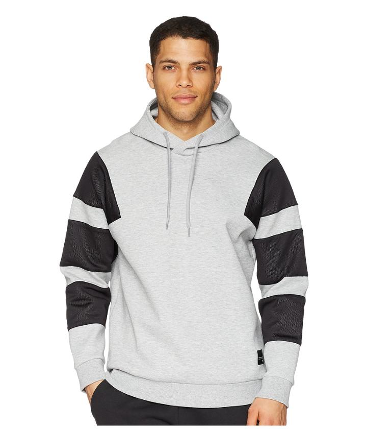 Adidas Originals 3-stripes Hoodie (medium Grey Heather) Men's Sweatshirt