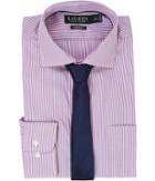 Lauren Ralph Lauren Classic Fit Estate Collar With A Pocket Dress Shirt (pink Peony/blue Multi) Men's Long Sleeve Button Up