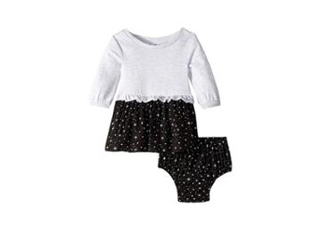 Splendid Littles Star Print Dress (infant) (ice Grey Heather) Girl's Dress