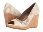 Toms Stella Wedge (natural Watercolor Floral) Women's Wedge Shoes