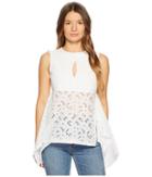 Neil Barrett Abstract Mesh Blouse (white) Women's Dress