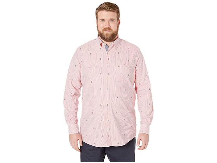 Nautica Big & Tall Big Tall Fca Print Woven (spiced Coral) Men's Clothing