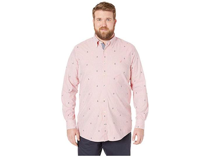 Nautica Big & Tall Big Tall Fca Print Woven (spiced Coral) Men's Clothing