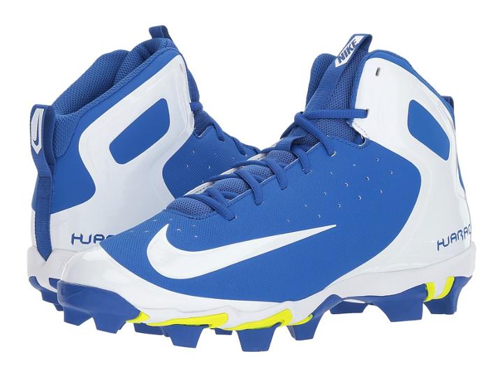 Nike Alpha Huarache Keystone Mid (game Royal/white/white/photo Blue) Men's Cleated Shoes