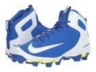 Nike Alpha Huarache Keystone Mid (game Royal/white/white/photo Blue) Men's Cleated Shoes