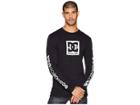 Dc Square Star Long Sleeve Tee (black) Men's T Shirt