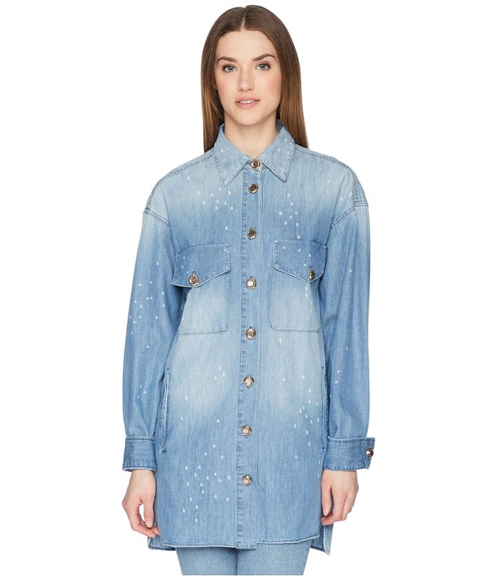 The Kooples Long Tencel Shirt (blue) Women's Clothing