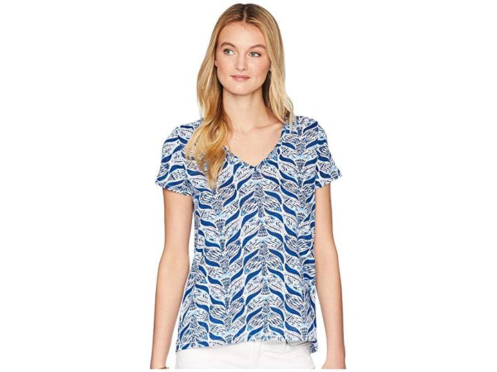 Lilly Pulitzer Etta Top (resort White A Mermaids Tail) Women's T Shirt