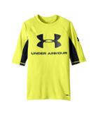 Under Armour Kids Ua Comp Short Sleeve Rashguard (toddler) (hi Vis Yellow) Boy's Swimwear