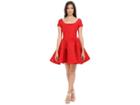 Zac Posen Short Sleeve Boat Neck Fit And Flare Dress (grenadine) Women's Dress