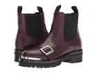 Alexander Mcqueen Hobnail Ankle Boot (burgundy/black) Women's Boots