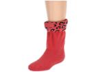 Hunter Kids Snow Leopard Cuff Boot Sock (toddler/little Kid/big Kid) (honey Suckle Leopard Jacquard) Girls Shoes
