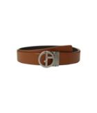 Giorgio Armani Smooth/grain Reversible Belt (cuoio/dark Brown) Men's Belts