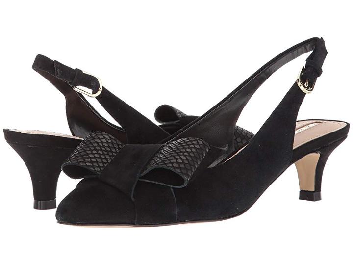 Tahari Maslow (black Suede/breach) Women's 1-2 Inch Heel Shoes