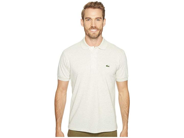 Lacoste Men's Classic Chine Pique Polo Shirt (alpes Grey Chine) Men's Clothing