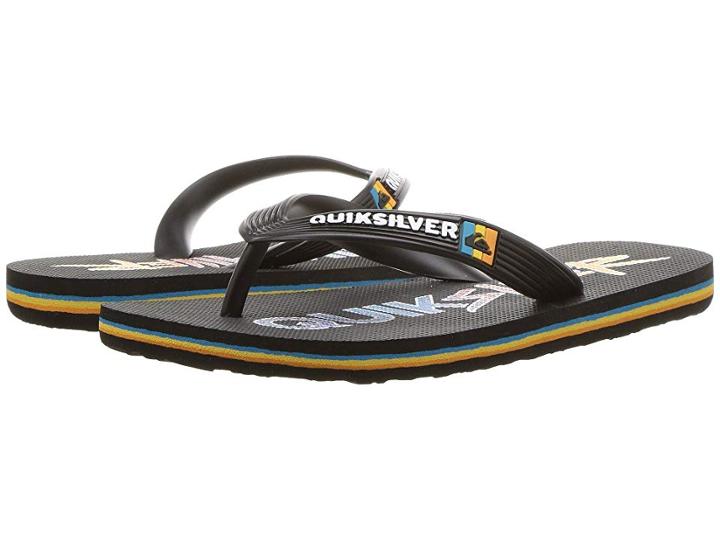 Quiksilver Kids Molokai Wordmark (toddler/little Kid/big Kid) (black/red/blue) Boys Shoes