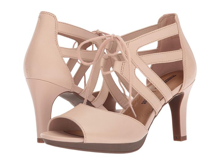 Clarks Adriel Elaina (cream Leather) High Heels