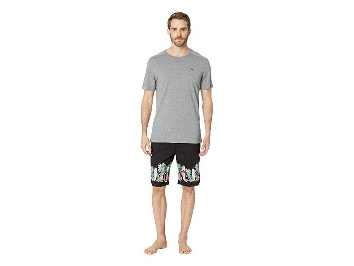 Tommy Bahama Jam Shorts With Screen Print (black/screen) Men's Shorts