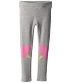 Chaser Kids Soft Love Knit Heart Knees Leggings (toddler/little Kids) (heather Gray) Girl's Casual Pants
